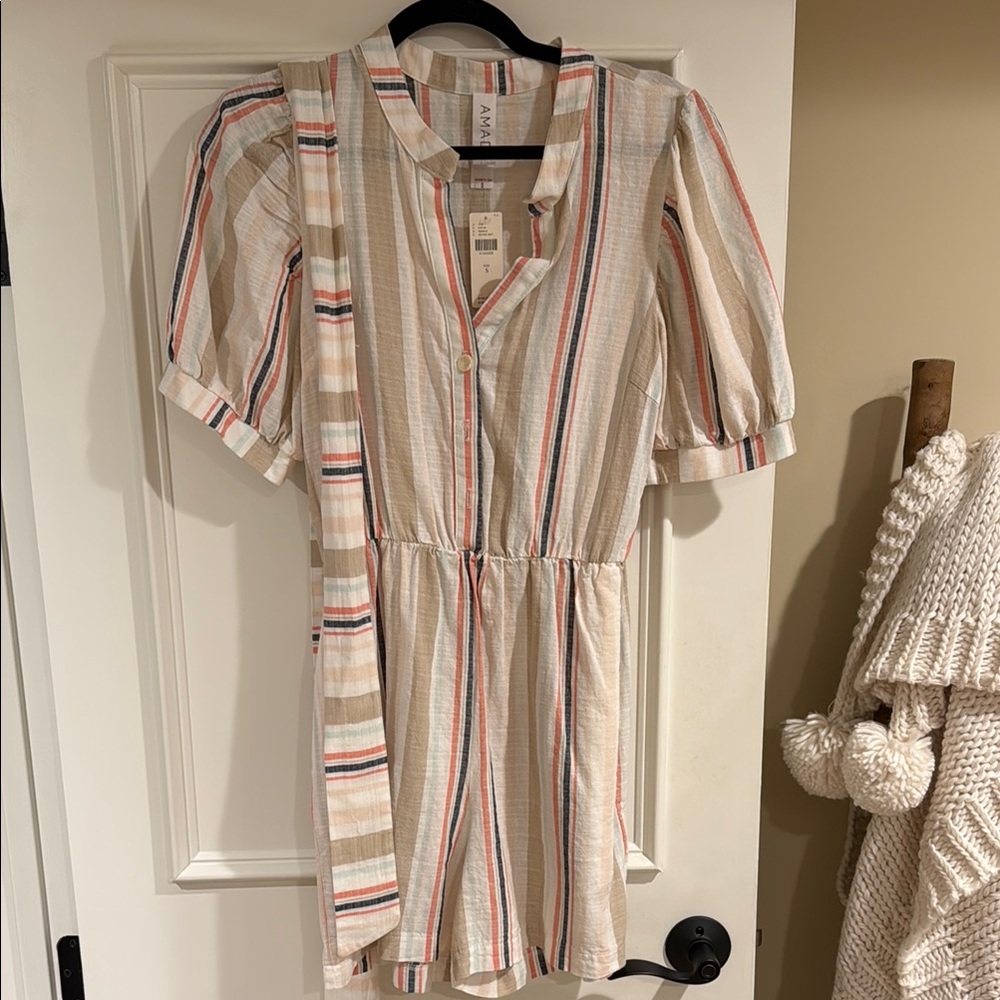 Striped Short Sleeve Dress